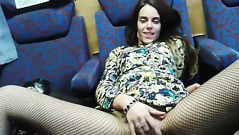 Amateur Couple Enjoys Public Sex On A Train