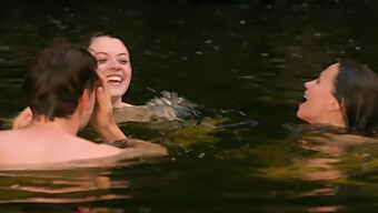 Outdoor Sex With Gemma-Leah Devereux And Rebecca Night In The Wilderness