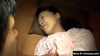 Sexy Japanese Mom Gets Fucked By Stepson In Front Of Dad