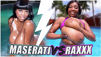 Big-Titted Brunettes Maserati And Raxxx Go Head-To-Head In Erotic Battle