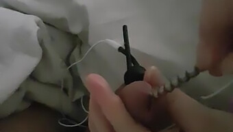 A Nurse Enjoys Using A Penis Sounding Toy For Amusement