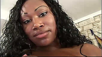 A Stunningly Gorgeous African-American Voluptuoso With Enormous Breasts Gets Filled With Cum By A Black Man