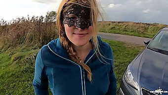 Amateur Couple Engages In Oral And Facial In Car Park