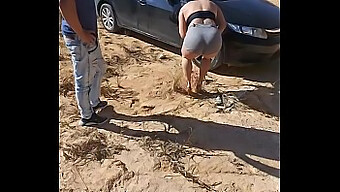 Tattooed Pornstar Gets Assistance For Flat Tire In Steamy Video