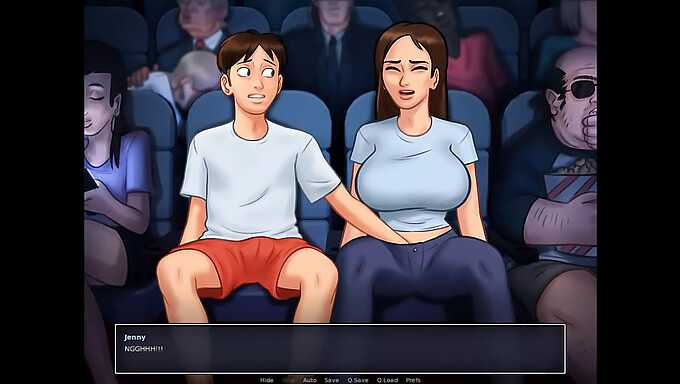 Cartoon Sex: Stepbrother'S Playful Touch In The Cinema