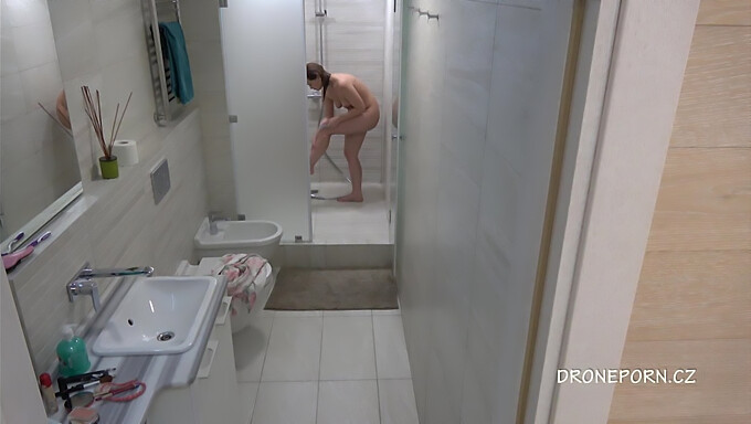 European Shower Voyeur Captures Teen (18+) In Steamy Action