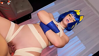 La Chaude Adolescente Indienne Cosplay Ankha Donne Une Vraie Fellation De Plus De 18 Ans Dans Une Vidéo Maison