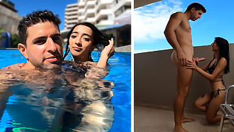 Homemade Hotel Encounter With A Lustful Argentinean Woman At A Swimming Pool