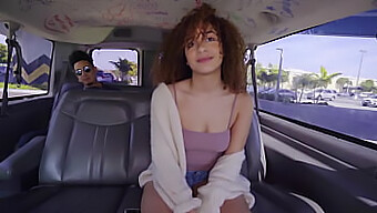 Mariah Banks, A Young Latina Teen, Showcases Her Seductive Charm While Riding A Penis Expertly In A Dimly Lit Van