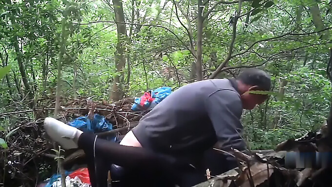 Asian Stepfather Engages In Unprotected Sex With Younger Escort In The Forest