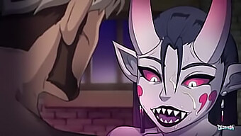 Succubus Erzha Mélytorkú És Intenzív Szexet Élvez Animációs Pornóban